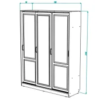Dulap Coupe ML-Mobila Liverpool Nr38 170 x 53 x 220.6 / PAL / Ivory photo 2
