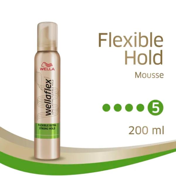 Spumă pentru păr Wellaflex Flexible Ultra Strong 200 ml photo 2