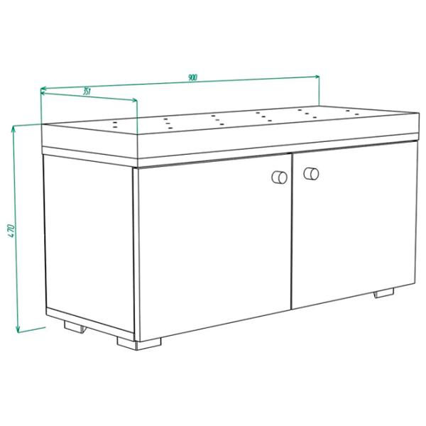 Dulap pentru încălțăminte ML-Mobila ML-9 47 x 90 x 35.1/ Stejar Craft Alb/ Stejar Craft Alb photo 2