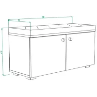 Dulap pentru încălțăminte ML-Mobila ML-9 47 x 90 x 35.1/ Stejar Auriu/ Stejar Auriu photo 3