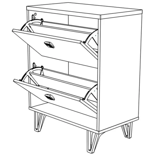 Dulap pentru încălțăminte ML-Mobila МИРА №12 90 x 70 x 40/ White/ White photo 3 Dulap pentru încălțăminte ML-Mobila МИРА №12 90 x 70 x 40/ White/ White photo 3