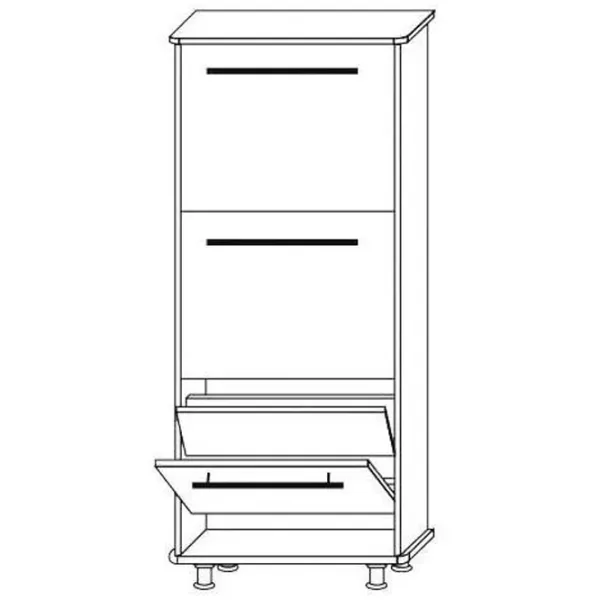 Обувной шкаф Sokme Ниагара 132см x 58см x 26.5см/ Sonoma/ Белый photo 2
