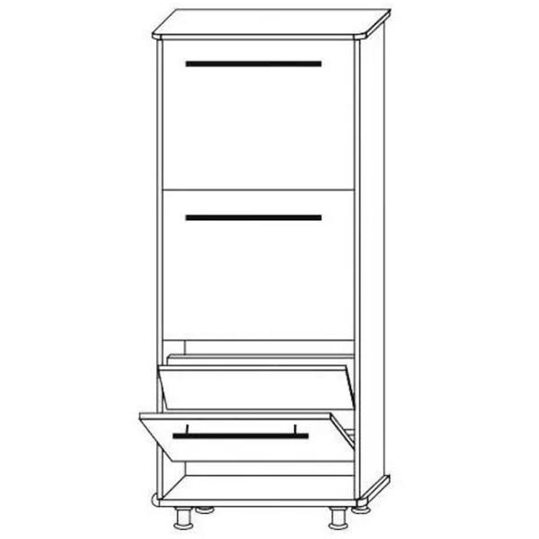 Обувной шкаф Sokme Ниагара 132см x 58см x 26.5см/ Sonoma/ Белый photo 2