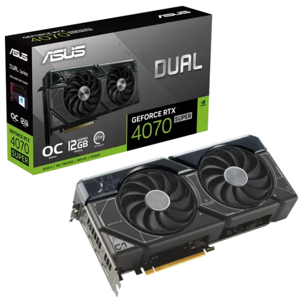 Placă video Asus Dual GeForce RTX 4070 SUPER OC Edition PCI Express x16 4.0 / 12 GB photo 6 Placă video Asus Dual GeForce RTX 4070 SUPER OC Edition PCI Express x16 4.0 / 12 GB photo 6