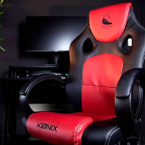 Scaun Gaming Konix Drakkar Jotun Red Black photo 5