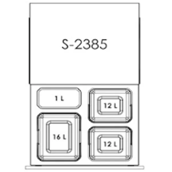 Мусорное ведро Starax S-2385-A 1 л/ Пластик/ Antracit photo 3