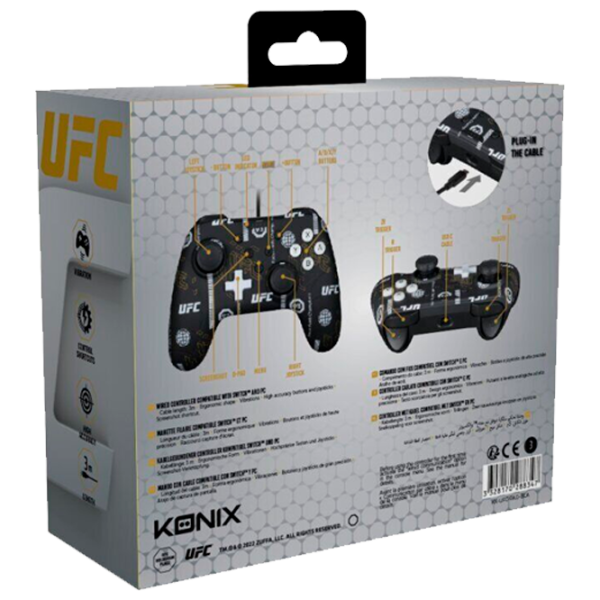 Геймпад Konix UFC Проводная / 18 buttons / Черный photo 5