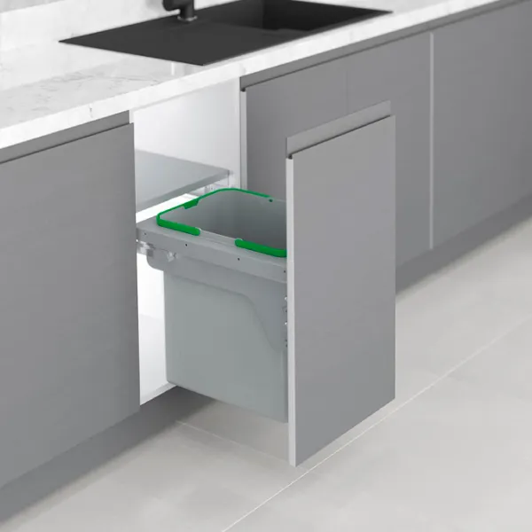 Coș de gunoi Starax S-2300-G 35 l/ Plastic/ Grey photo 5