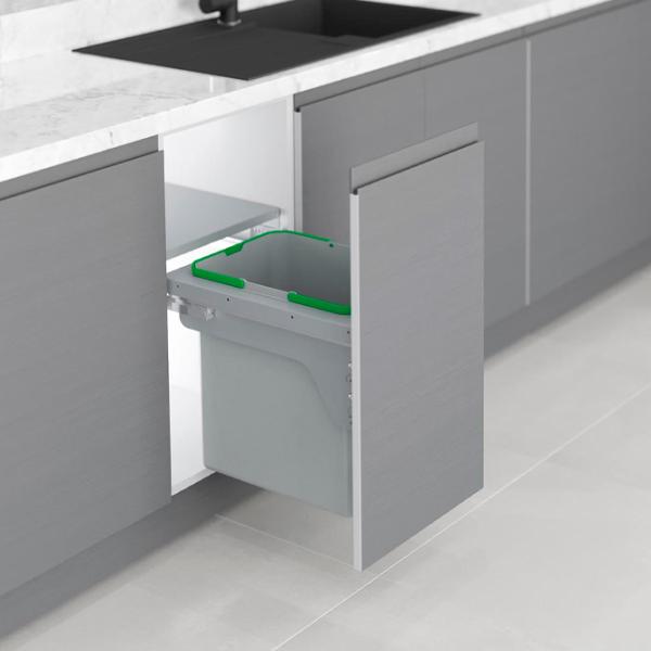 Coș de gunoi Starax S-2300-G 35 l/ Plastic/ Grey photo 5