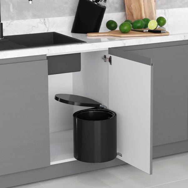 Coș de gunoi Starax S-2253-B 10 l/ Plastic/ Black photo 3