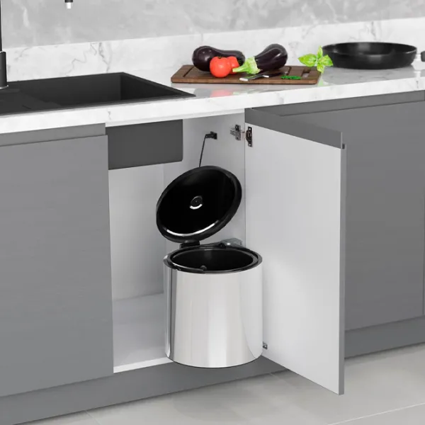Coș de gunoi Starax S-2251-SS 10 l/ Inox/ Silver photo 3