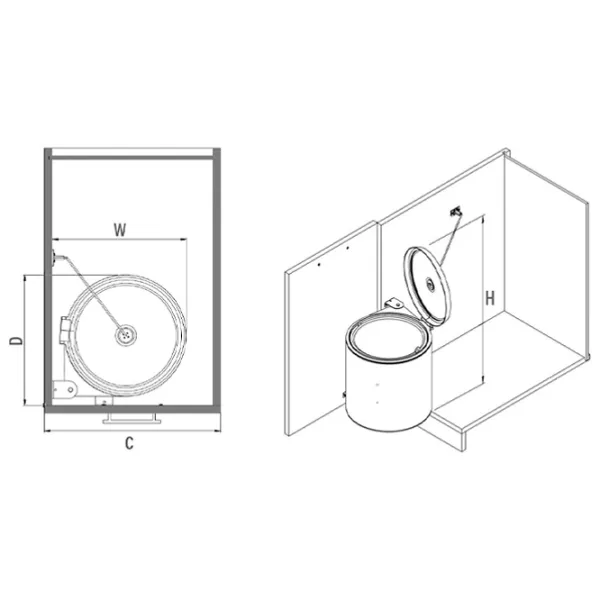 Coș de gunoi Starax S-2251-SS 10 l/ Inox/ Silver photo 4