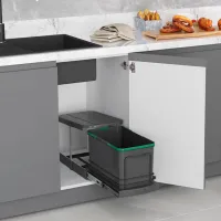 Coș de gunoi Starax S-2573-A 16 l/ Plastic/ Antracit photo 2