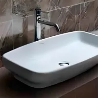 Lavoar Ege Vitrifiye Arna Dreptunghiular/ Deasupra blatului/ White photo 2