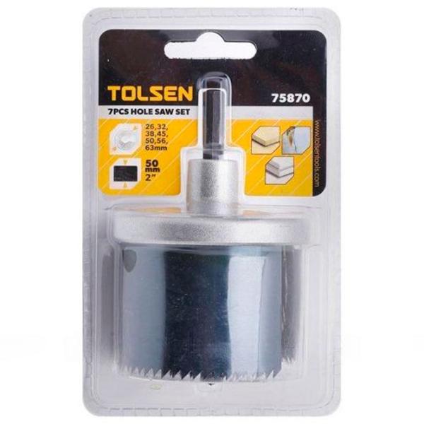 Набор коронок Tolsen 75870 Cталь/ Шестигранный photo 2