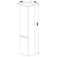 Dulap penal Martat Irmak Suspendată/ MDF/ White photo 3