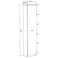 Dulap penal ML-Mobila Gamma № 10 Pe podea/ DSP/ Stejar Craft Alb photo 2