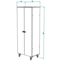 Dulap Linear ML-Mobila Mira Nr3 80 x 50 x 210 / DSP / Alb photo 2