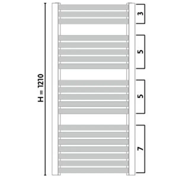 Uscător de prosoape Gorgiel Zenith W AZ-W 120/ 60 Cu apă photo 4