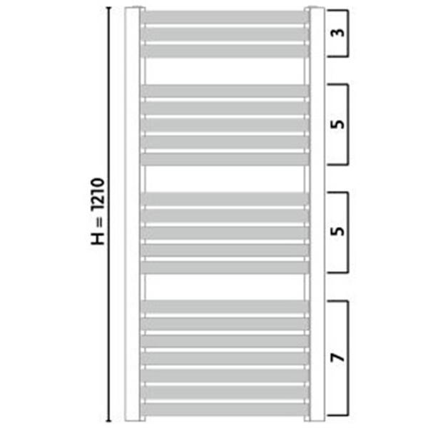 Uscător de prosoape Gorgiel Zenith W AZ-W 120/ 60 Cu apă photo 4