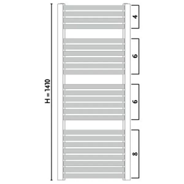 Uscător de prosoape Gorgiel Zenith W AZ-W 140/ 60 Cu apă photo 4