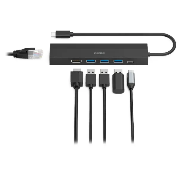 Adaptor Hub Hama 200144 USB Type-C/ Black photo 3