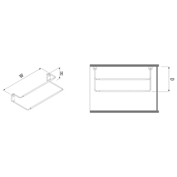 Suport pentru încălțăminte Starax S-6112-C 9.5 x 110 x 20/ Crom photo 2