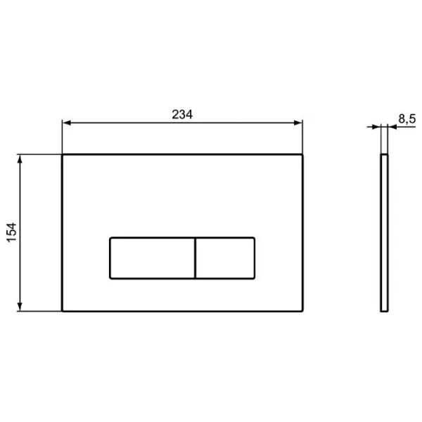 Кнопка смыва Ideal Standard OLEAS M2 Пластик/ Двойная photo 3