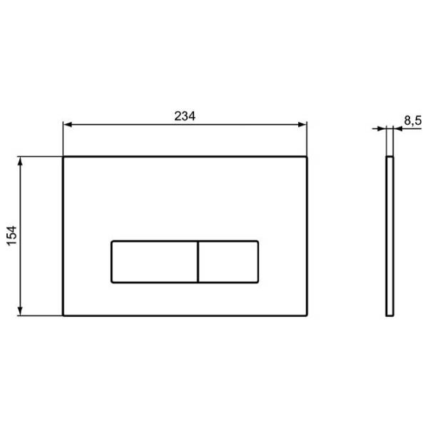 Кнопка смыва Ideal Standard OLEAS M2 Пластик/ Двойная photo 3