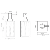 Dozator săpun lichid Bemeta Vista 0.25l photo 2