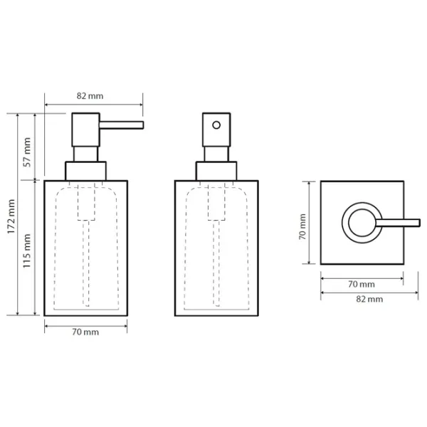 Dozator săpun lichid Bemeta Vista 0.25l photo 2