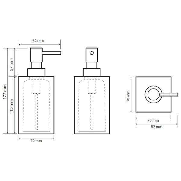 Dozator săpun lichid Bemeta Vista 0.25l photo 2