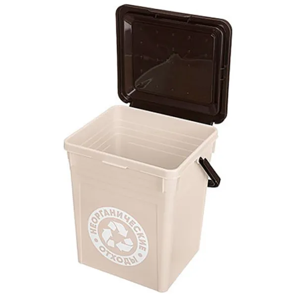 Мусорное ведро Bytplast 46729 8 л/ Пластик/ Бежевый photo 2 Мусорное ведро Bytplast 46729 8 л/ Пластик/ Бежевый photo 2