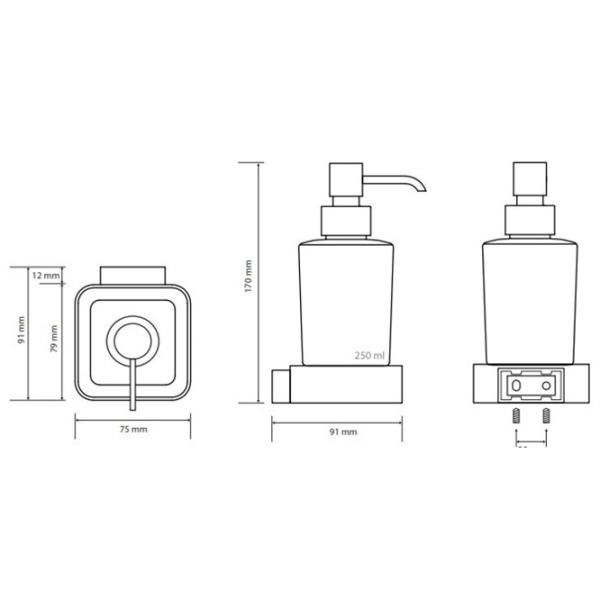 Dozator săpun lichid Bemeta Solo 0.25l photo 2 Dozator săpun lichid Bemeta Solo 0.25l photo 2