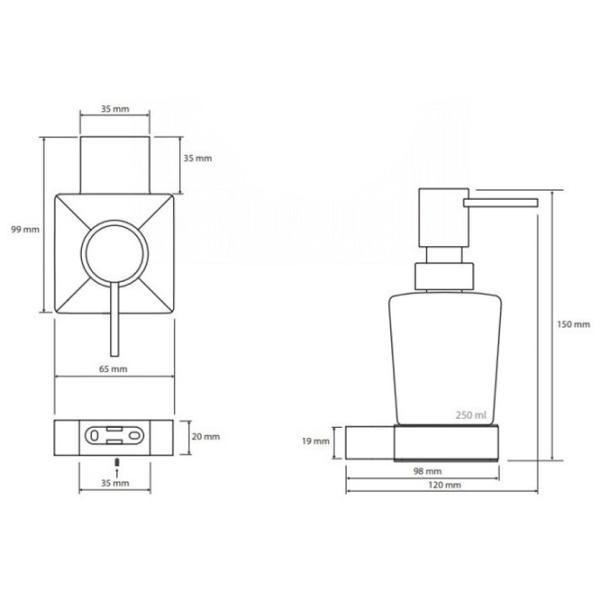 Dozator săpun lichid Bemeta Nero 0.25l photo 3 Dozator săpun lichid Bemeta Nero 0.25l photo 3