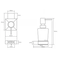 Dozator săpun lichid Bemeta Nero 0.25l photo 2