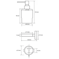 Dozator săpun lichid Bemeta Dark 0.2l photo 2