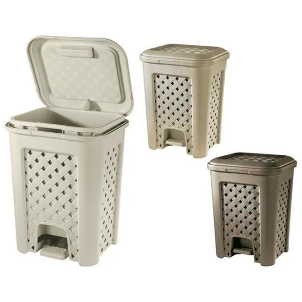 Coș de gunoi Tontarelli Arianna 18 l/ Plastic/ Brown photo 4