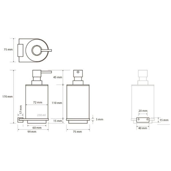 Dozator săpun lichid Bemeta Galla 0.23l photo 2 Dozator săpun lichid Bemeta Galla 0.23l photo 2