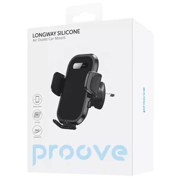 Держатель телефона Proove Longway Silicone Черный photo 4