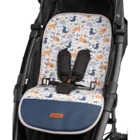Salteluța pentru cărucior Sensillo Velvet Bumbac/ White photo 4
