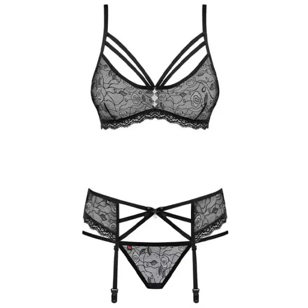 Комплект нижнего белья Obsessive Suspender (S/ M) Черный photo 3 Комплект нижнего белья Obsessive Suspender (S/ M) Черный photo 3
