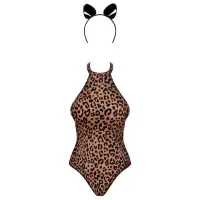 Lenjerie surpriză Obsessive Leocatia Teddy (S/ M) Brown photo 3