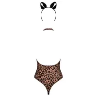 Lenjerie surpriză Obsessive Leocatia Teddy (S/ M) Brown photo 4