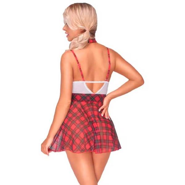 Комплект нижнего белья Cottelli Schoolgirl Plaid (XL) Красный photo 5