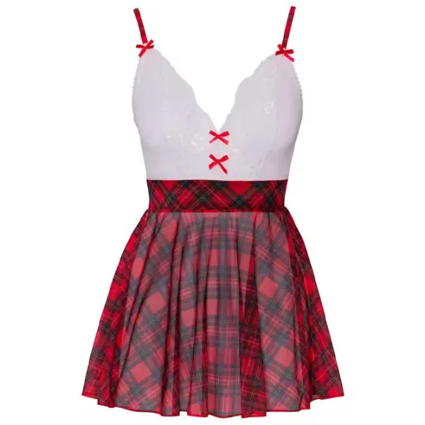 Комплект нижнего белья Cottelli Schoolgirl Plaid (XL) Красный photo 7