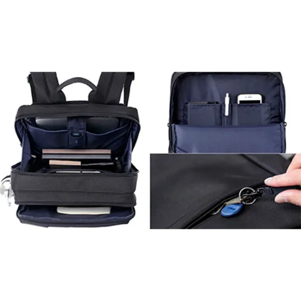 Rucsac pentru laptop Ninetygo Classic Business 15.6"/ Dark Grey photo 7