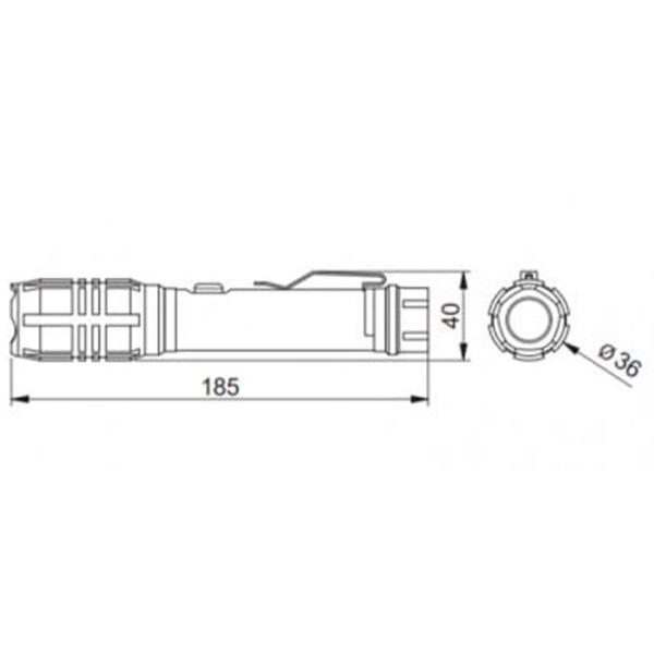 Lanternă GTV LT-LA8WT2-60 Black photo 2