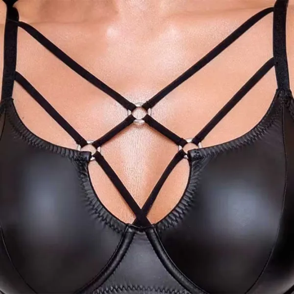 Комплект нижнего белья Cottelli Bra Set (75B/ S) Чёрный матовый photo 3