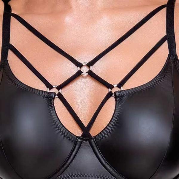 Комплект нижнего белья Cottelli Bra Set (75B/ S) Чёрный матовый photo 3